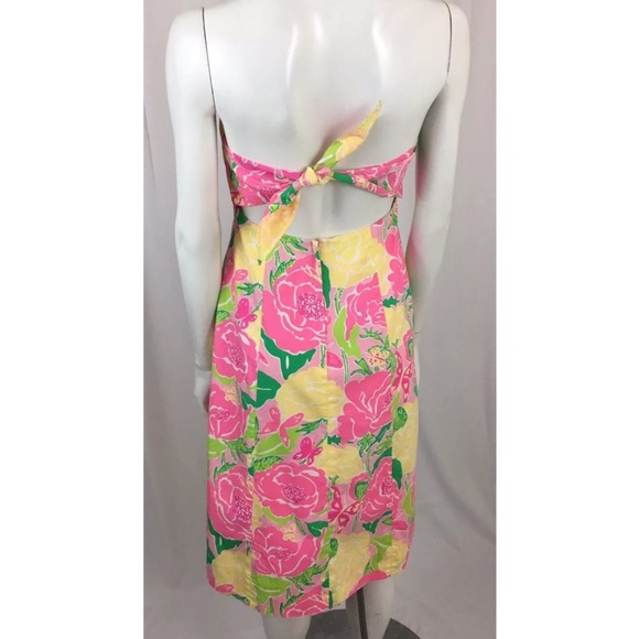 Lilly Pulitzer Strapless Tie Back Dress Size 2 - Picture 3 of 4
